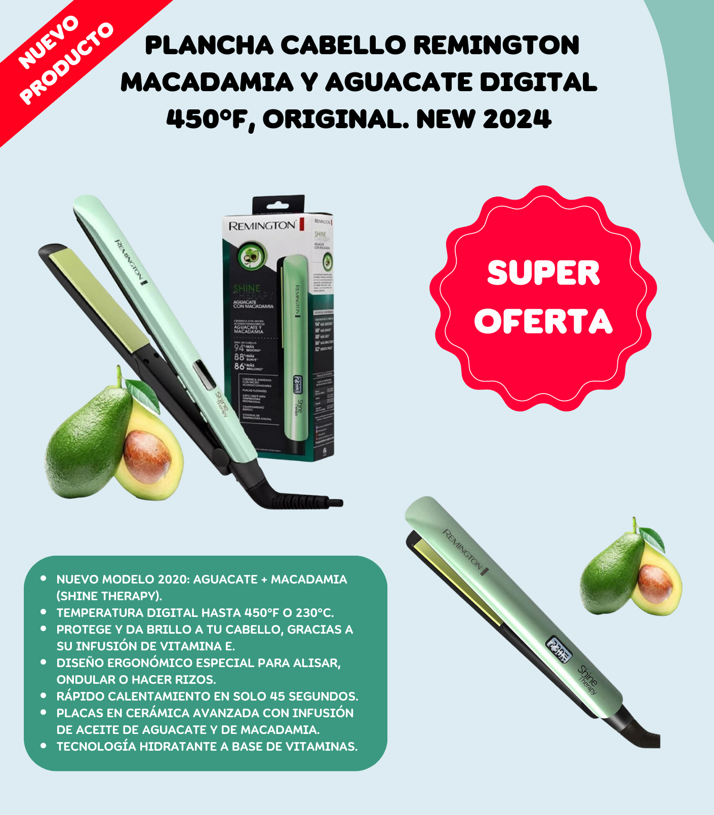 Plancha Cabello Remington Orig Macadamia